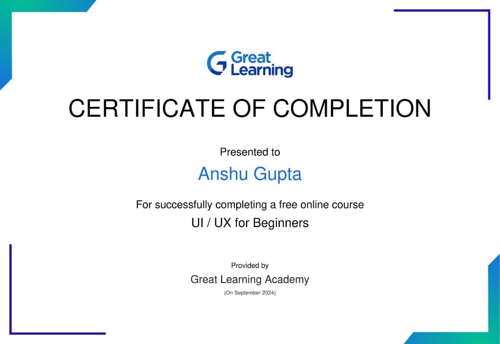 UI/UX - CERTIFICATE OF COMPLETION