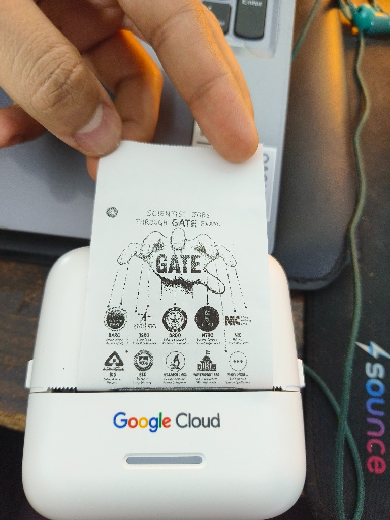 Google Cloud Thermal Printer in action